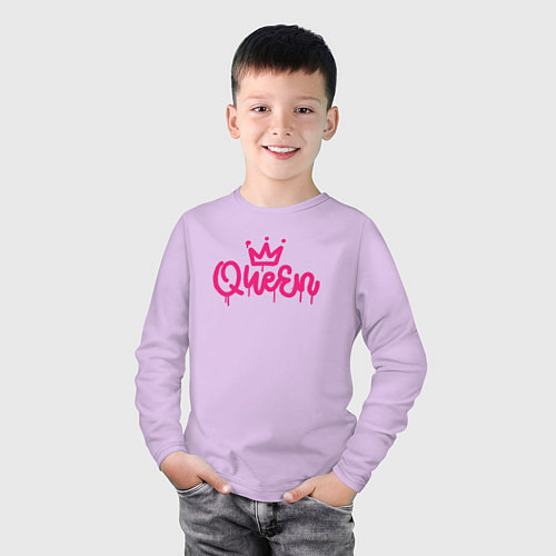 Детский лонгслив Pink queen / Лаванда – фото 3