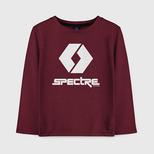 Детский лонгслив Spectre divide logo / Меланж-бордовый – фото 1