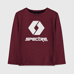 Лонгслив хлопковый детский Spectre divide logo, цвет: меланж-бордовый