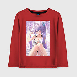 Лонгслив хлопковый детский Геншин Кэ Цин, цвет: красный