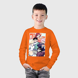 Лонгслив хлопковый детский Дандадан: Момо Аясэ, цвет: оранжевый — фото 2
