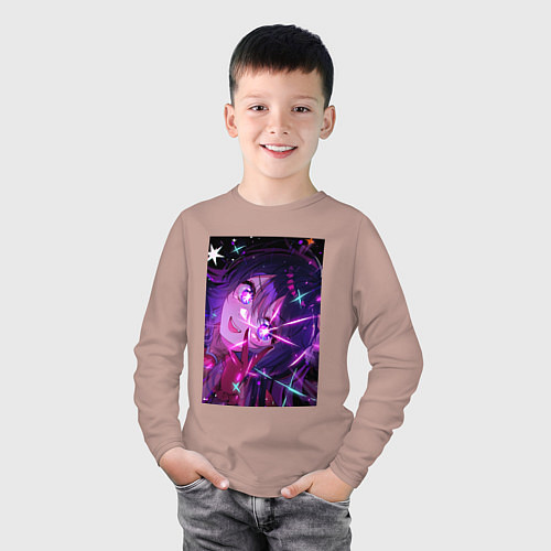 Детский лонгслив Ребёнок идола Ай Хосино / Пыльно-розовый – фото 3