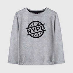 Лонгслив хлопковый детский New York police, цвет: меланж