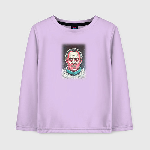 Детский лонгслив Ганнибал Лектер из фильма Молчание Ягнят / Лаванда – фото 1