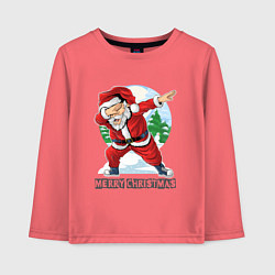 Лонгслив хлопковый детский Dab Santa, цвет: коралловый