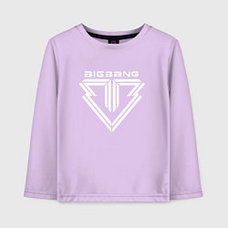 Лонгслив хлопковый детский Big bang logo, цвет: лаванда