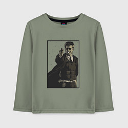 Лонгслив хлопковый детский Что в коробке Brad Pitt, цвет: авокадо