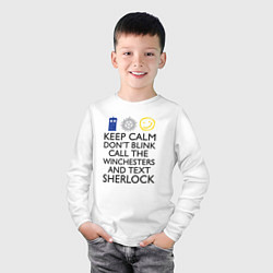 Лонгслив хлопковый детский Sherlock doctor, цвет: белый — фото 2