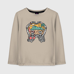 Лонгслив хлопковый детский Summer love, цвет: миндальный