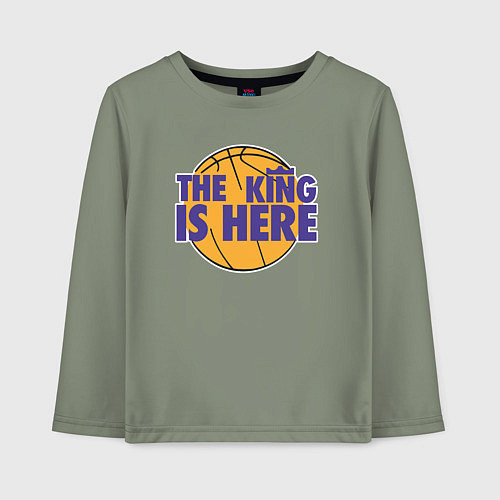 Детский лонгслив Леброн - король здесь / Авокадо – фото 1