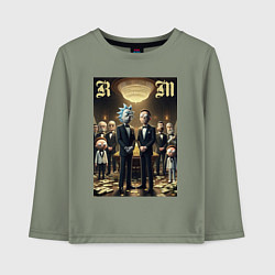 Лонгслив хлопковый детский Rick and Morty - mafia, цвет: авокадо