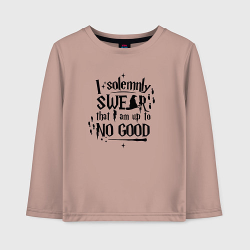 Детский лонгслив Замышляю шалость - Гарри Поттер / Пыльно-розовый – фото 1