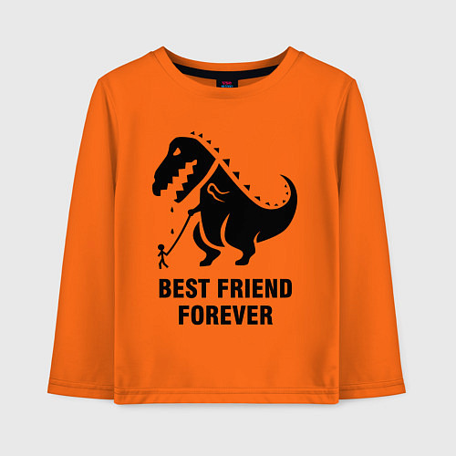 Детский лонгслив Godzilla best friend / Оранжевый – фото 1