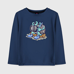 Лонгслив хлопковый детский Я фотограф, цвет: тёмно-синий