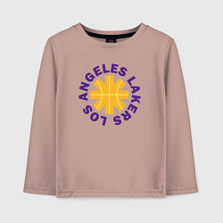 Лонгслив хлопковый детский LA Lakers team, цвет: пыльно-розовый