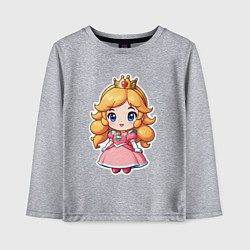 Лонгслив хлопковый детский Маленькая принцесса Пич, цвет: меланж