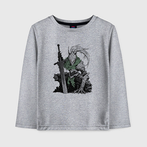 Детский лонгслив Боевой пехотинец в броне / Меланж – фото 1