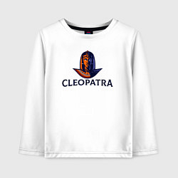 Лонгслив хлопковый детский Клеопатра, цвет: белый