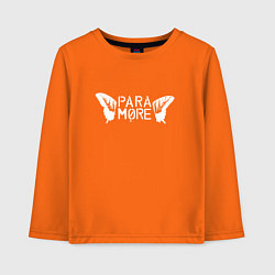 Лонгслив хлопковый детский Paramore - logo, цвет: оранжевый