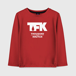 Лонгслив хлопковый детский Thousand Foot Krutch - logo, цвет: красный