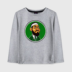 Лонгслив хлопковый детский Бостон Селтикс Браун, цвет: меланж