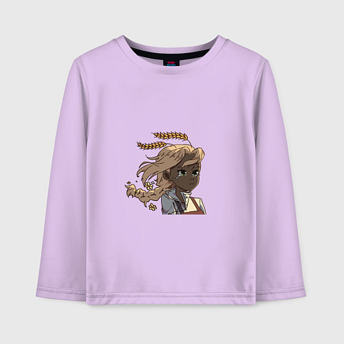 Детский лонгслив Грустный колосок / Лаванда – фото 1