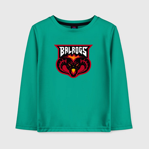 Детский лонгслив Демон Балрог - Властелин колец / Зеленый – фото 1