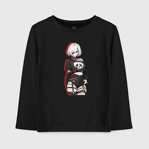 Детский лонгслив Альтушка / Черный – фото 1