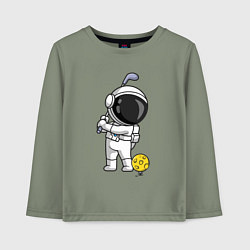 Детский лонгслив Космический гольф