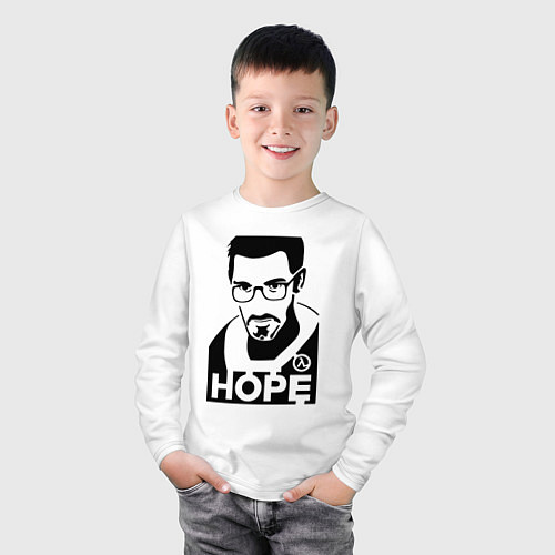 Детский лонгслив Gordon Freeman - надежда / Белый – фото 3