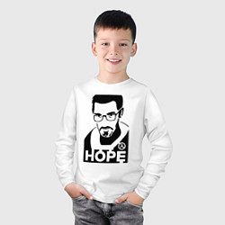 Лонгслив хлопковый детский Gordon Freeman - надежда, цвет: белый — фото 2