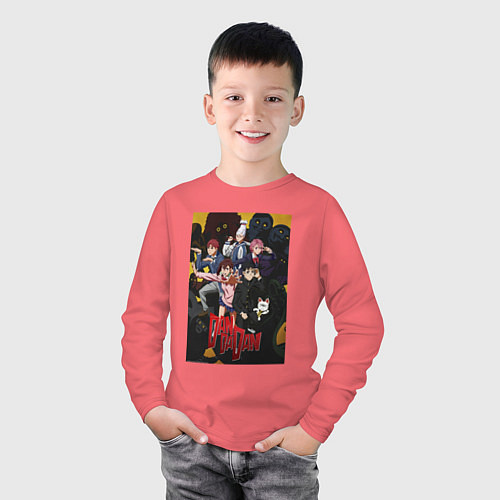 Детский лонгслив Дандадан: Все герои / Коралловый – фото 3