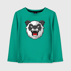 Лонгслив хлопковый детский Angry panda, цвет: зеленый