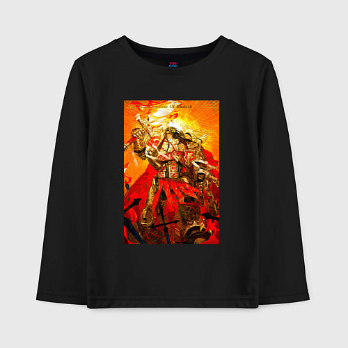 Детский лонгслив Император человечества - Warhammer 40000 / Черный – фото 1