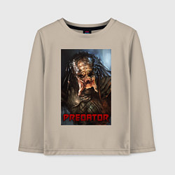 Лонгслив хлопковый детский Predator movie, цвет: миндальный