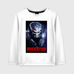 Лонгслив хлопковый детский Predator in the helmet, цвет: белый