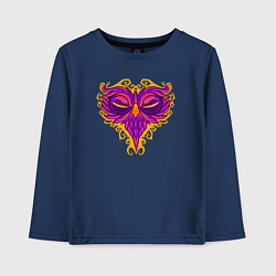 Лонгслив хлопковый детский Violet owl, цвет: тёмно-синий