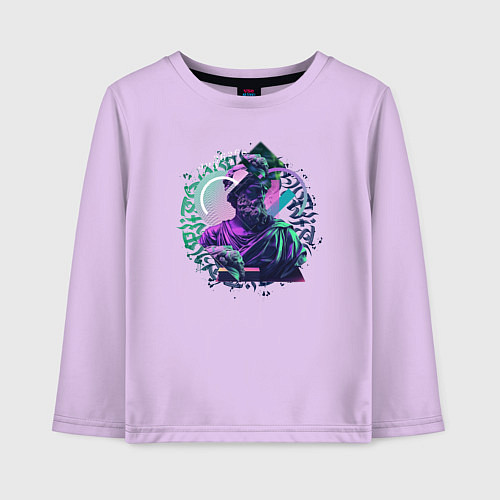 Детский лонгслив Греческая Скульптура с графическими элементами / Лаванда – фото 1