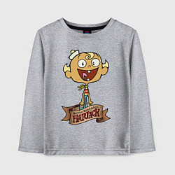 Лонгслив хлопковый детский Флэпджек - матрос, цвет: меланж