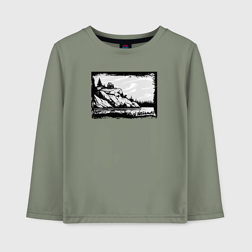 Детский лонгслив Дикие тропы и оффроад / Авокадо – фото 1
