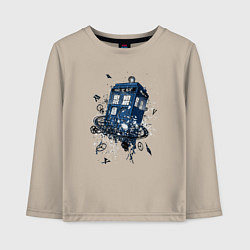 Лонгслив хлопковый детский Magic tardis, цвет: миндальный