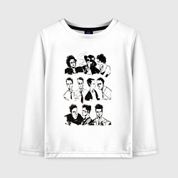 Лонгслив хлопковый детский Бойцовский клуб герои, цвет: белый