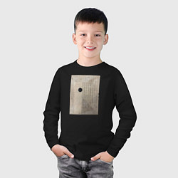 Лонгслив хлопковый детский No geometry, цвет: черный — фото 2