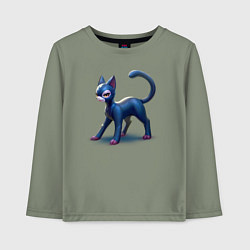 Лонгслив хлопковый детский Кошечка, цвет: авокадо
