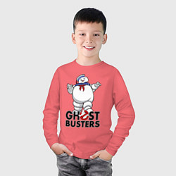 Лонгслив хлопковый детский Ghostbusters - stay puft, цвет: коралловый — фото 2