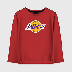 Лонгслив хлопковый детский LaBron Lakers, цвет: красный