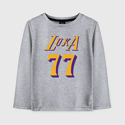 Лонгслив хлопковый детский Luka 77 number, цвет: меланж