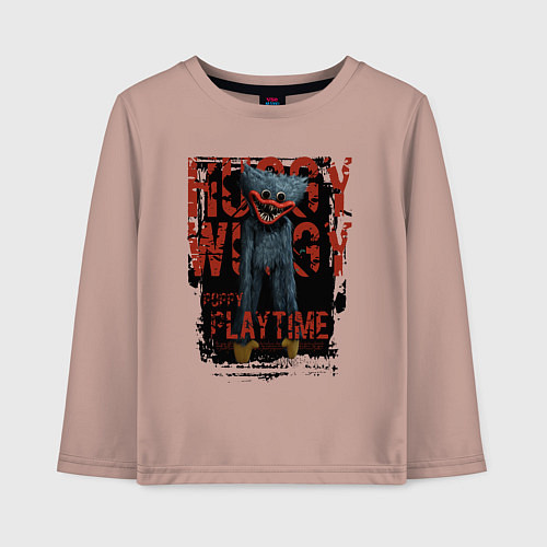 Детский лонгслив Хагги Вагги из Poppy Playtime / Пыльно-розовый – фото 1