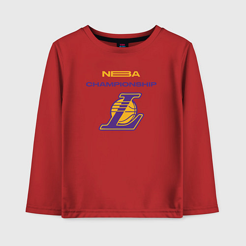 Детский лонгслив Lakers championship / Красный – фото 1