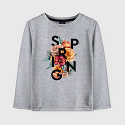 Лонгслив хлопковый детский Spring flowers, цвет: меланж